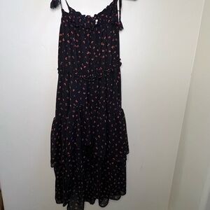 EVIE Black and Red High Low Dress